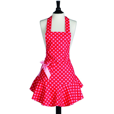 Jessie Steele - Bib Josephine Red & Pink Polka Dot Apron